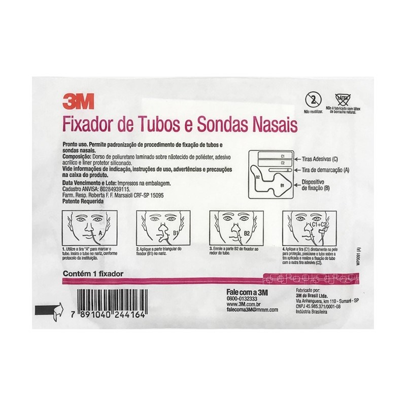 FIXADOR DE TUBOS E SONDAS NASAIS - 3M (UND.)