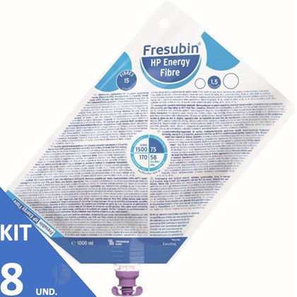 FRESUBIN HP ENERGY FIBRE 1000ML - KIT 8 UNIDADES