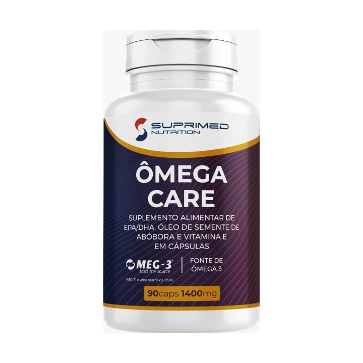 OMEGA CARE MEGA 3 VITAMINA E LEO DE SEMENTE DE ABOBORA